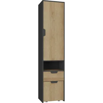 Komoda Regál NA3 Nano grafit / dub riviera, 45 cm