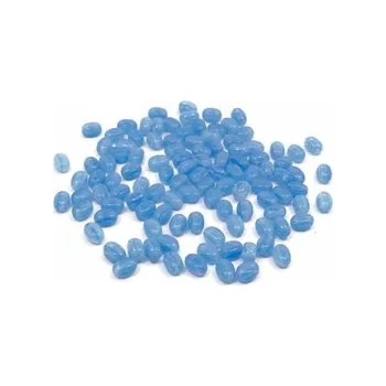 Dětské navlékací korálky Dvoudírkový rokajl modrá žíhaná 10g