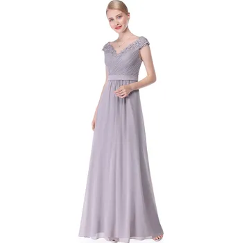 Dámské šaty Ever Pretty šedé se zdobením 8633 Velikost: 4XL / 48 / 16 / 20