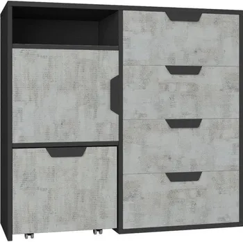 Komoda Komoda NA8 Nano grafit / enigma, 90 cm skladem