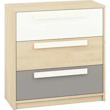 Komoda Dětská komoda zásuvková šedá DROP 10