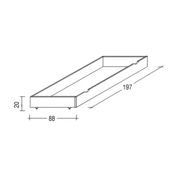 Postel Gazel přistýlka buk Povrchová úprava: přírodní