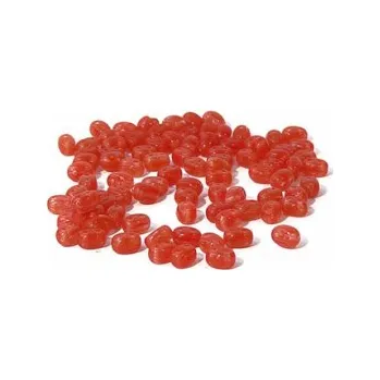 Dětské navlékací korálky Dvoudírkový rokajl červená žíhaná 10g