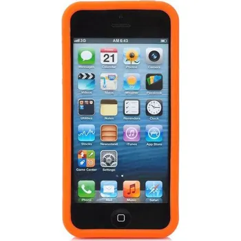 Ochranné silikonové pouzdro pro iPhone 5 - oranžové