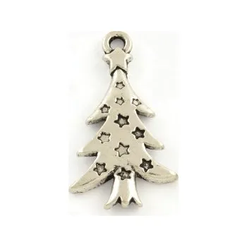 Přívěsek Přívěsek vánoční strom 28x15mm