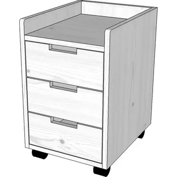 Zásuvkový kontejner Gazel MARIO kontejner zásuvkový - bílý 173 W