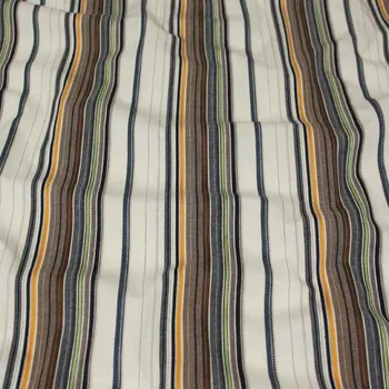 Košilovina krémová 09167, barevný pruh, š.150