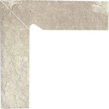 Dlažba Scandiano beige cokol schodowy lewy - dlaždice sokl schodový levý 30x8,1 béžová 147624