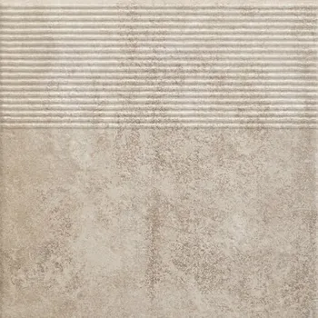 Scandiano ochra stopnica ryflovana prosta - schodovka 30x30 béžová 147230