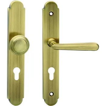 Dveřní kování Cobra ochranné kování ALT WIEN (bronz česaný) Provedení: PZ LI (klika levá/klika pro FAB), Rozteč: 72mm