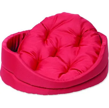 Dog Fantasy Pelech ovál s polštářem 60 x 51 x 17 cm, červený