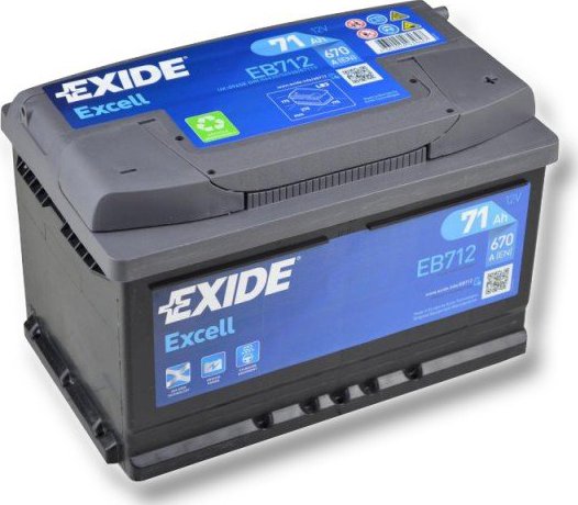 Exide Excell EB712 71Ah 12V 670A Od 1 698 Kč - Zbozi.cz