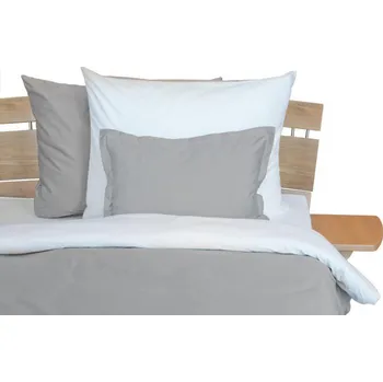 Povlečení Kvalitex Luxury Collection 1+2 šedé/bílé 220x240, 70x90