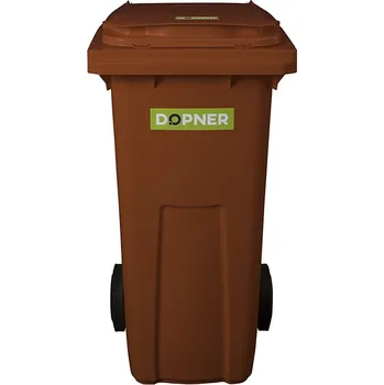 Železářství Plastová popelnice DOPNER 120 l - hnědá