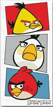 Halantex Osuška Angry Birds bílá 70 x 140 cm