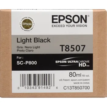 Epson černý (black) inkoust, T850700, ink , 80 objem tiskové náplně, pro Epson Epson SureColor SC-P800