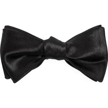 Motýlek Vázací motýlek s kapesníčkem Avantgard - černý lesklý