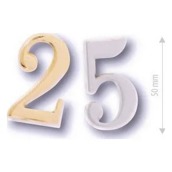 Cobra Číslice na dveře 5 cm Povrch: OLV Mosaz leštěná, Varianta: Čtyřka