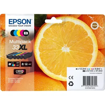 Epson sada (CMYK) inkoust, T335740, No.33XL , pro Epson Expression Premium XP-830