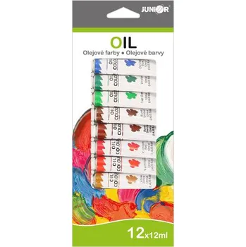 Výtvarná barva Barvy olejové 12ml x 12 ks JUNIOR