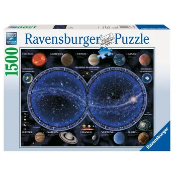 Puzzle Ravensburger Hvězdná mapa oblohy 1500 dílků