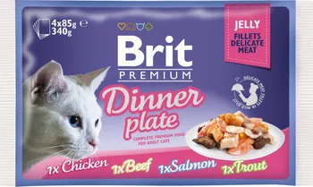Krmivo pro kočku Brit Premium Cat D Fillets in Jelly Family Plate