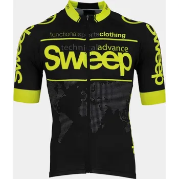 cyklistický dres SWEEP CYKLISTICKÝ DRES ASTERIA RACE CYKLO-D027 ČERNO/ŽLUTÝ FLUO Varianta: M