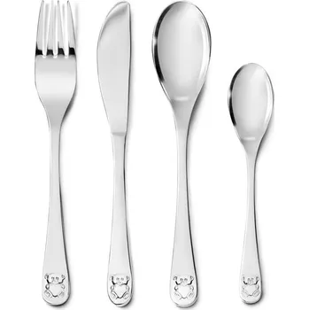 Příbor Dětský příbor medvídek se srdíčkem, 4ks - Zilverstad