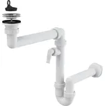 Alcadrain A870P-DN40 Prostorově úsporný dřezový sifon Ø40 s přípojkou