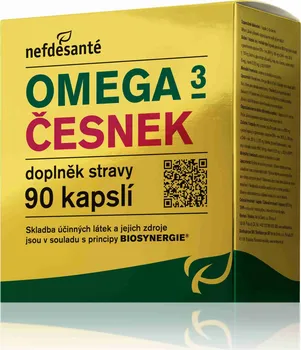 Přírodní produkt Nefdesanté Omega 3 česnek 90 cps.