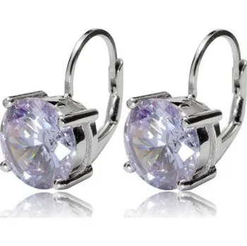 Náušnice Zlatnictví U Kostela Dámské stříbrné náušnice s fialovými kamínky TE1727F 182588295