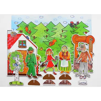 Loutkové divadlo Marionetino Loutková pohádka bez tyček Červená Karkulka 4 loutky