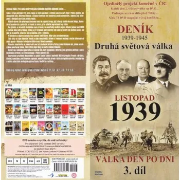 DVD film Deník - Druhá světová válka díl 3. - Listopad 1939 DVD