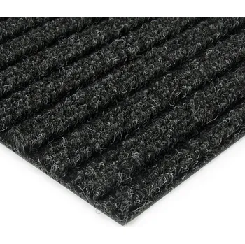 Rohožka Černá kobercová čisticí zóna FLOMA Shakira - délka 100 cm, šířka 100 cm, výška 1,6 cm