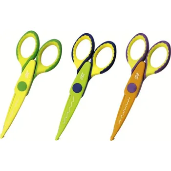 Kancelářské nůžky Easy Nůžky s ozdobným ostřím, 15,5 cm mix barev