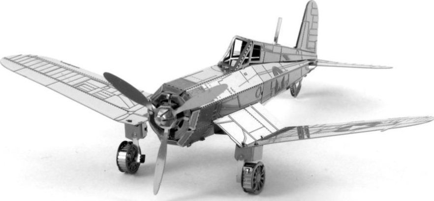 Metal Earth F4U Corsair Color – Kit 3D Métal, 81 Pièces, échelle 1:74, Sans Colle, Niveau Difficile