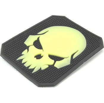 Nášivka EmersonGear PVC 3D nášivka "lebka" - černo-bílá