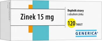 Přírodní produkt Generica Zinek 15 mg 120 tbl.