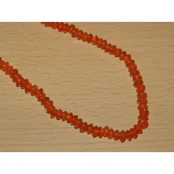 Drahý kámen Karneol - Náhrdelník - čočky - kn49