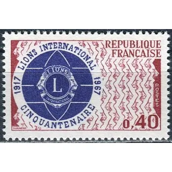 Poštovní známka Post France (1967) MiNr. 1601 ** - Francie - 50 let Lions International