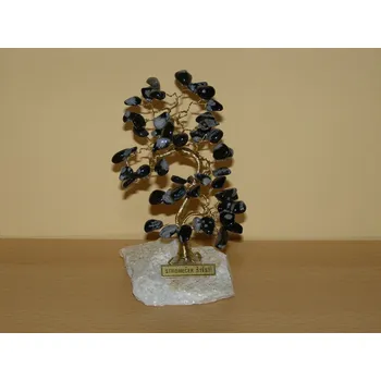 Drahý kámen Obsidián vločkový - Stromeček štěstí střední - kss14