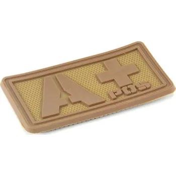 Nášivka EmersonGear PVC 3D nášivka s krevní skupinou A+ - písková