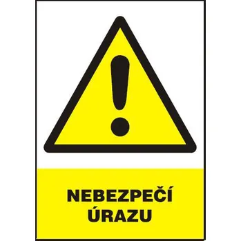 Nebezpečí úrazu, plast A4