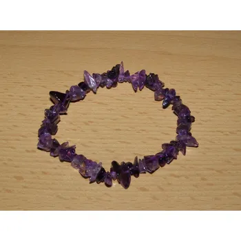 Drahý kámen Ametyst - Náramek - tromlované kameny - knt23