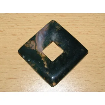 Drahý kámen Achát mechový - Donut - kdc11