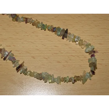 Drahý kámen Fluorit - Náhrdelník - tromlované kameny - kntr50