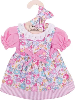 Doplněk pro panenku Bigjigs Toys Růžové květinové šaty 35 cm