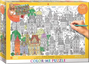 Puzzle Eurographics Color me puzzle Domy ve městě 300 dílků