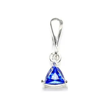 Přívěsek Stříbrný přívěsek, trojúhelník 4x4x4 mm, zirkon spinel, P 1519