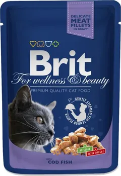 Krmivo pro kočku Brit Premium Cat kapsička Cod Fish